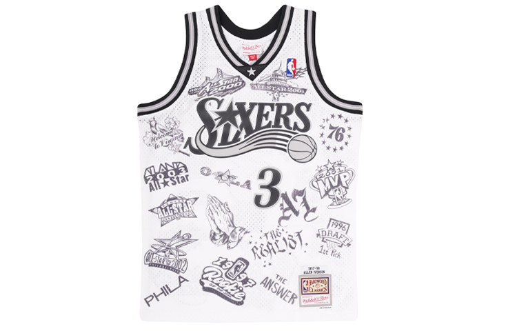 Mitchell Ness Баскетбольная майка унисекс белая
Mitchell Ness Баскетбольная майка унисекс белая