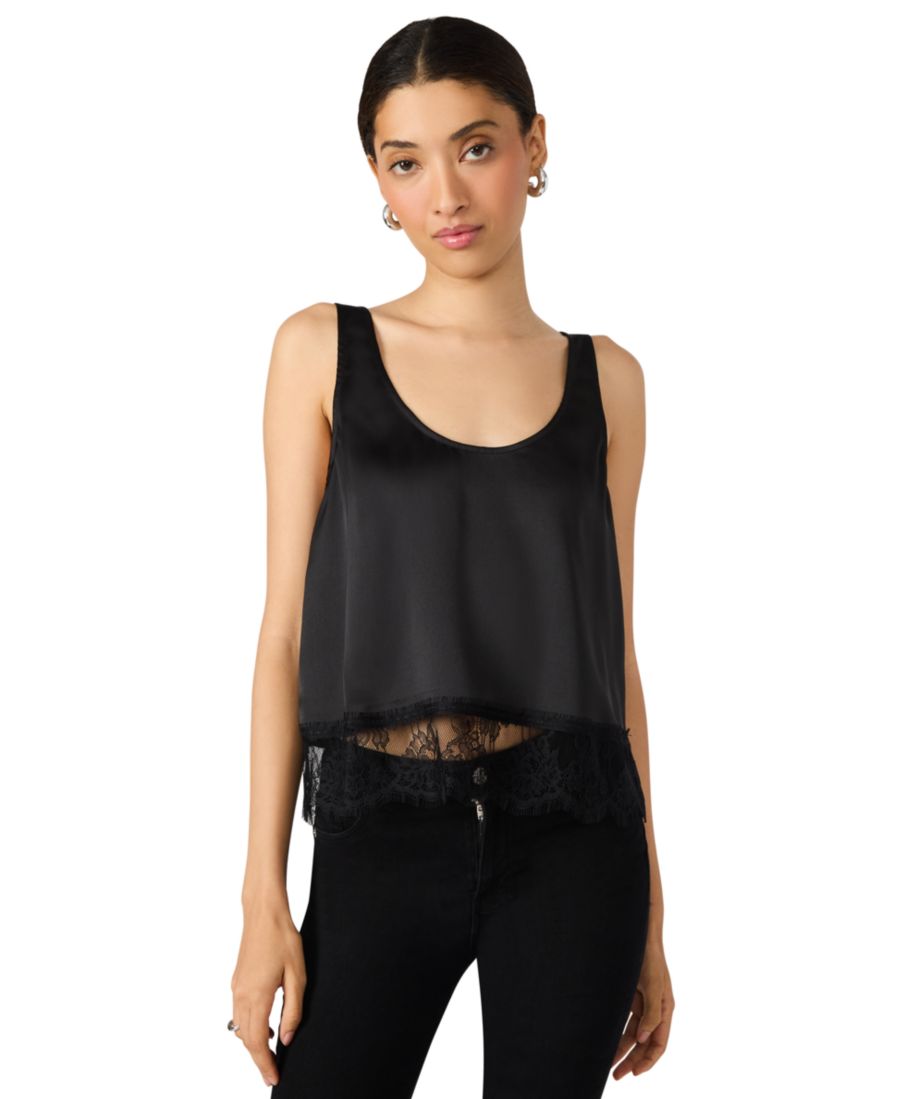 Женская майка без рукавов с кружевной каймой "Коралина" Steve Madden, Black
Женская майка без рукавов с кружевной каймой "Коралина" Steve Madden, Black