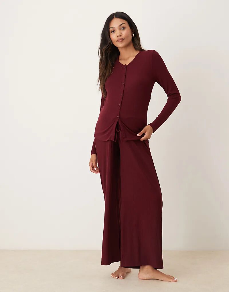 Широкие брюки ASOS DESIGN для беременных, комбинируемые в рубчик, бордового цвета
Широкие брюки ASOS DESIGN для беременных, комбинируемые в рубчик, бордового цвета