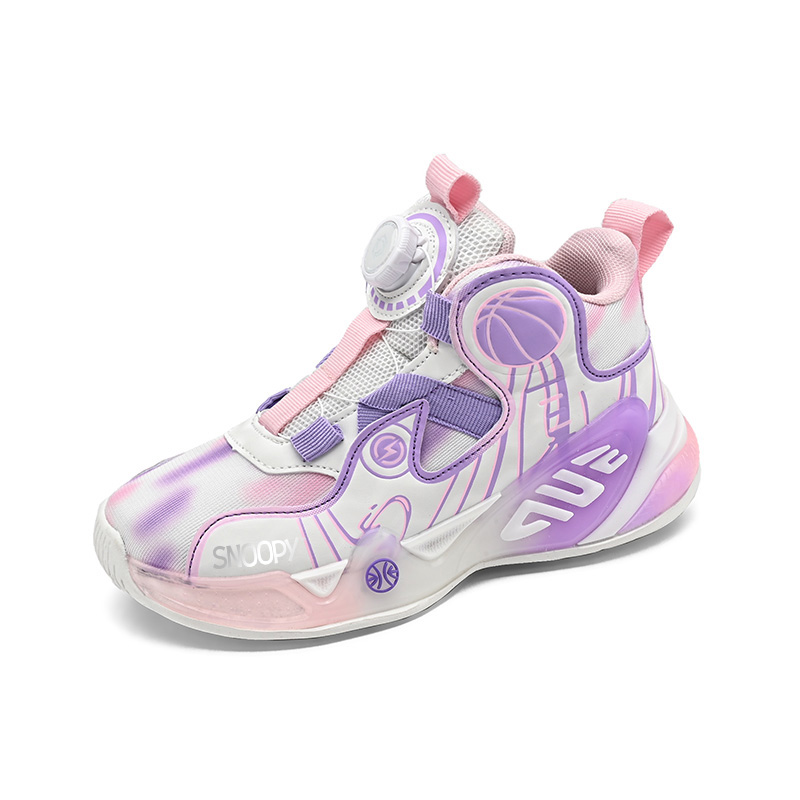 Баскетбольные кроссовки с высоким верхом, противоскользящие, амортизирующие, износостойкие, дышащие, детские SNOOPY, розовый/фиолетовый
Баскетбольные кроссовки с высоким верхом, противоскользящие, амортизирующие, износостойкие, дышащие, детские SNOOPY, розовый/фиолетовый
