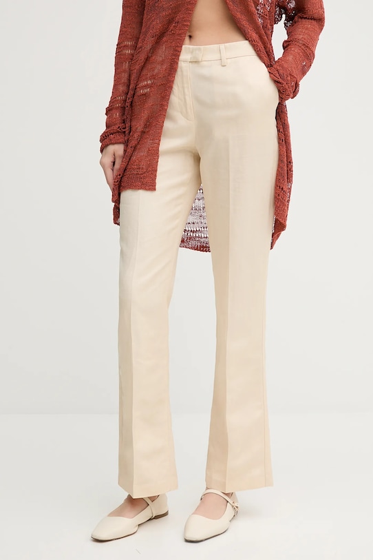 Брюки с добавлением льна Sisley, бежевый 
Брюки с добавлением льна Sisley, бежевый