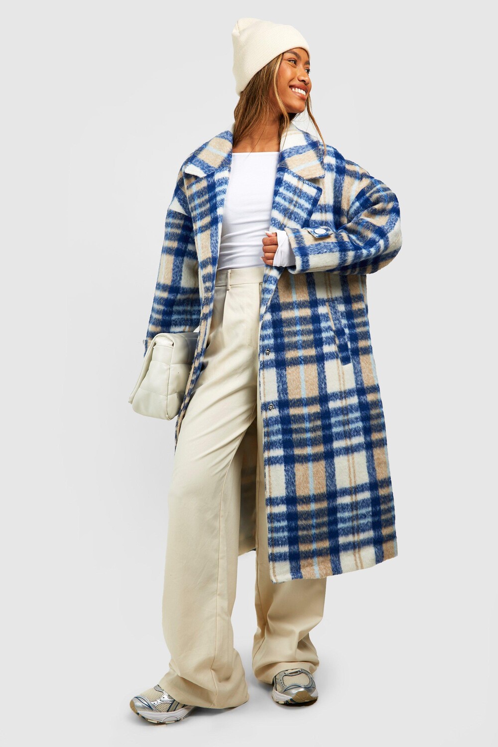Пальто Boohoo Oversized Check Wool Look, синий
Пальто Boohoo Oversized Check Wool Look, синий