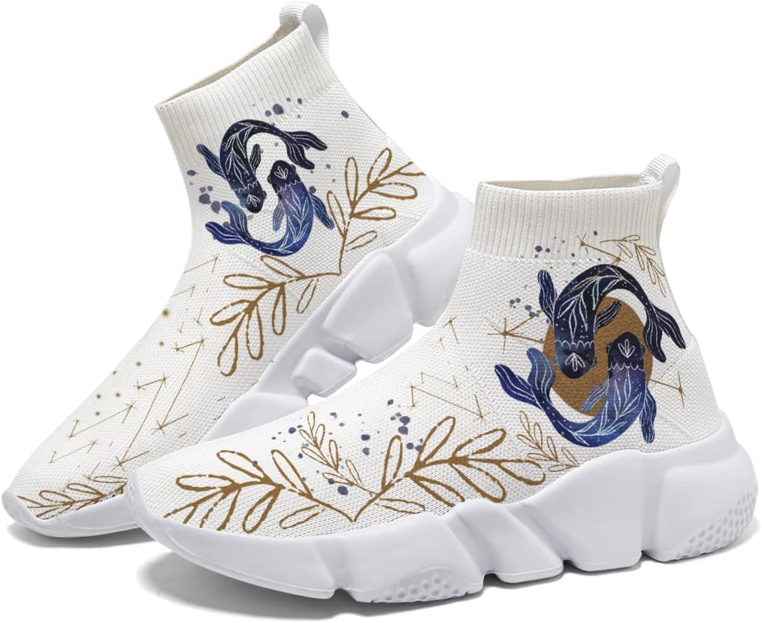 Мужские кроссовки для бега, повседневные теннисные, дышащие, вязаные; женские кроссовки с противоскользящей подошвой, носки для ходьбы, с рисунком 12 созвездий Hetios, Pisces 00
Мужские кроссовки для бега, повседневные теннисные, дышащие, вязаные; женские кроссовки с противоскользящей подошвой, носки для ходьбы, с рисунком 12 созвездий Hetios, Pisces 00