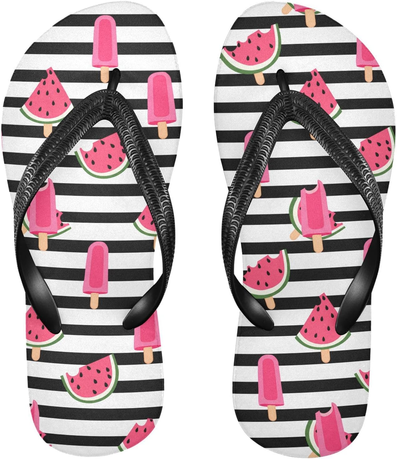 Сланцы с арбузным черно-белым полосатым дизайном, пляжные летние повседневные сандалии для женщин и мужчин, душевые тапочки 20862004 Kfbe
Сланцы с арбузным черно-белым полосатым дизайном, пляжные летние повседневные сандалии для женщин и мужчин, душевые тапочки 20862004 Kfbe