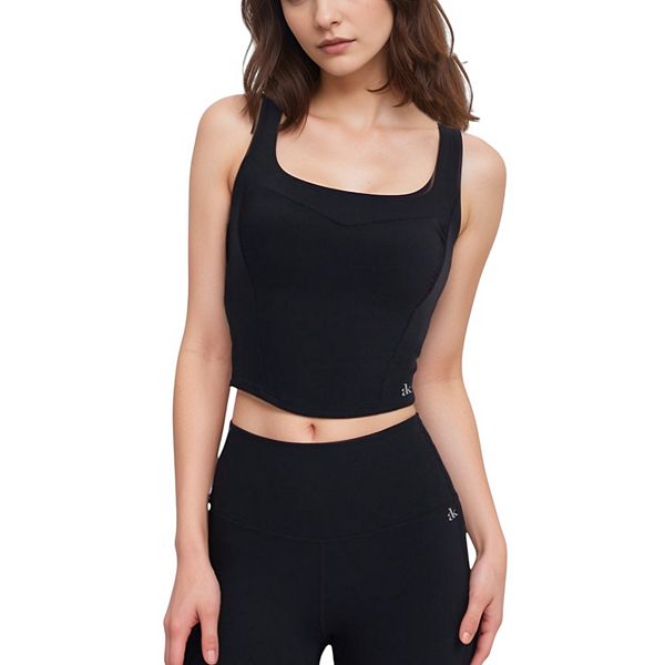 Женский укороченный топ с контурными швами, широкими бретелями и моделирующей эластичной тканью Anna-Kaci, Black
Женский укороченный топ с контурными швами, широкими бретелями и моделирующей эластичной тканью Anna-Kaci, Black