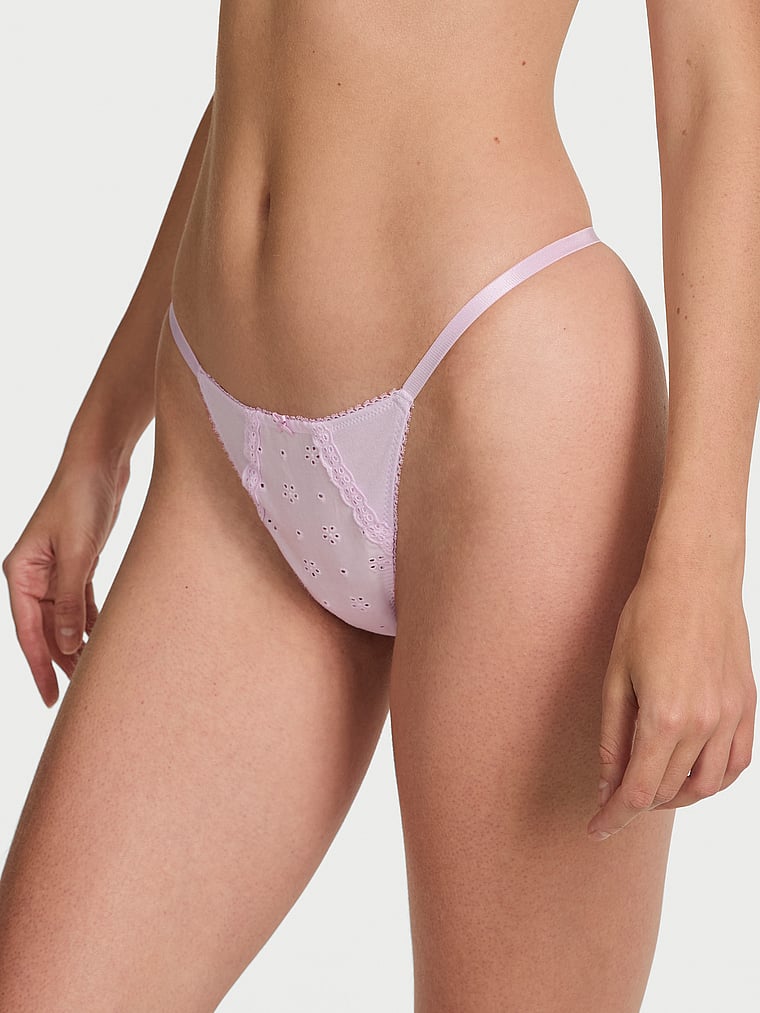 Трусики-Стринги с V-образным вырезом из эластичного хлопка Victoria'S Secret, eyelet delicate violet
Трусики-Стринги с V-образным вырезом из эластичного хлопка Victoria'S Secret, eyelet delicate violet