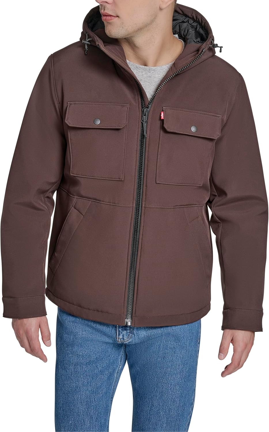 Мужская куртка Levi's Ripstop Softshell с капюшоном, Chocolate Brown
Мужская куртка Levi's Ripstop Softshell с капюшоном, Chocolate Brown
