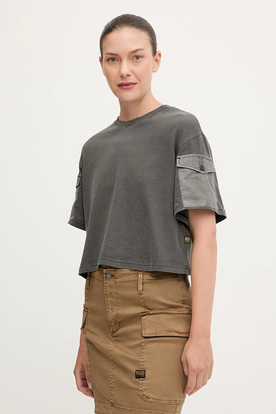 Хлопковая футболка G-Star, серый
Хлопковая футболка G-Star, серый