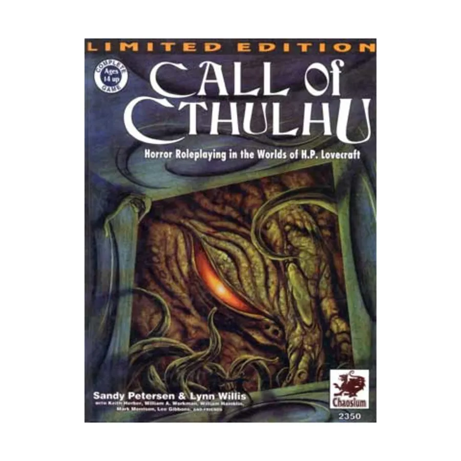 Call of Cthulhu (5th Edition) (Limited Edition), Call of Cthulhu - Rule, Source & Supplement Books (Chaosium 1st-5.5 Editions), твердый переплет 
Call of Cthulhu (5th Edition) (Limited Edition), Call of Cthulhu - Rule, Source & Supplement Books (Chaosium 1st-5.5 Editions), твердый переплет