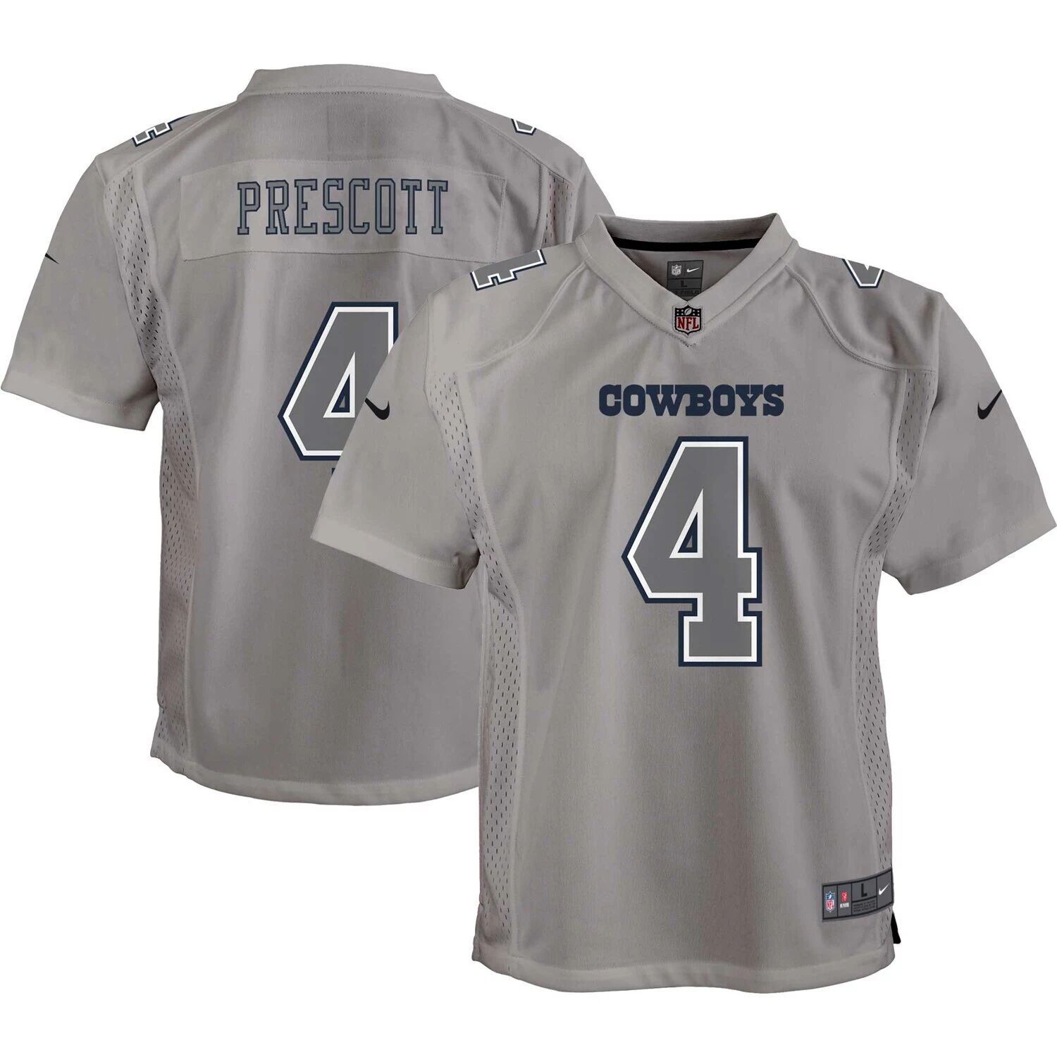 Молодежный джерси Nike Dak Prescott Grey Dallas Cowboys AtmSphere Game Джерси Nike
Молодежный джерси Nike Dak Prescott Grey Dallas Cowboys AtmSphere Game Джерси Nike