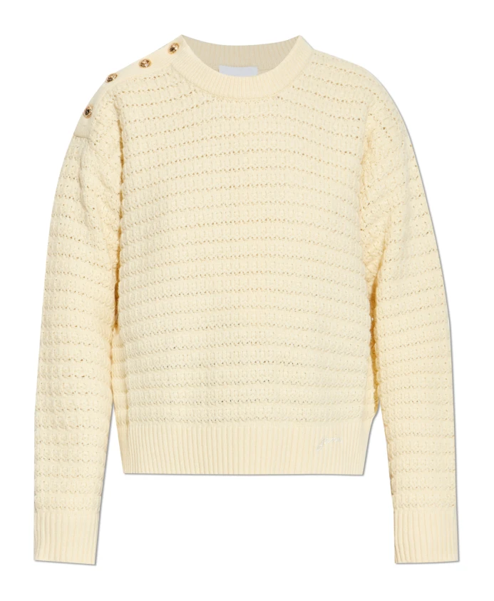 Шерстяной свитер Ganni, бежевый
Шерстяной свитер Ganni, бежевый