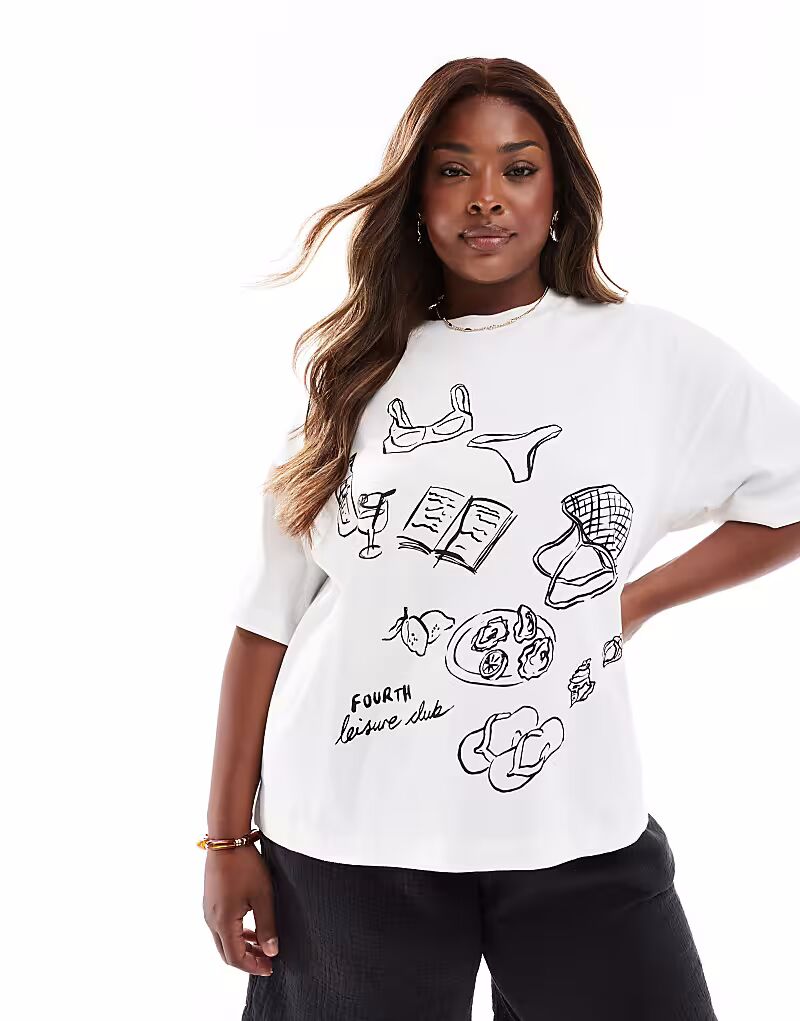 Футболка с графическим принтом клуба отдыха 4th & Reckless Plus белого цвета
Футболка с графическим принтом клуба отдыха 4th & Reckless Plus белого цвета