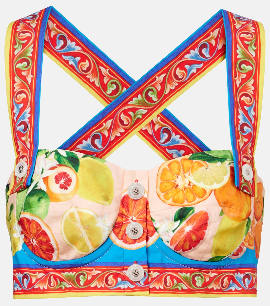 Бюстье из хлопка с принтом Taormina Dolce&Gabbana, HH5VF
Бюстье из хлопка с принтом Taormina Dolce&Gabbana, HH5VF