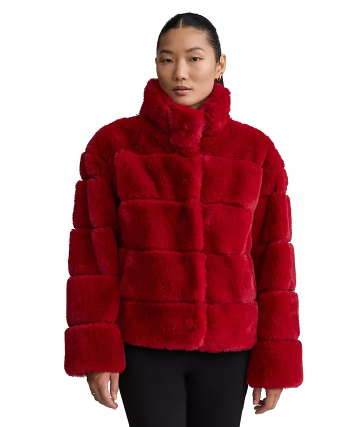 Женская куртка из искусственного меха в широкую полоску NVLT, красный
Женская куртка из искусственного меха в широкую полоску NVLT, красный