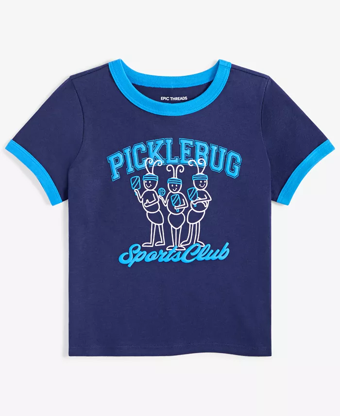 Футболка с коротким рукавом для мальчиков 2T-4T с принтом Picklebug Epic Threads, синий
Футболка с коротким рукавом для мальчиков 2T-4T с принтом Picklebug Epic Threads, синий