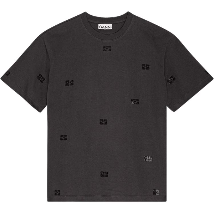 Футболка с логотипом GANNI, черный
Футболка с логотипом GANNI, черный