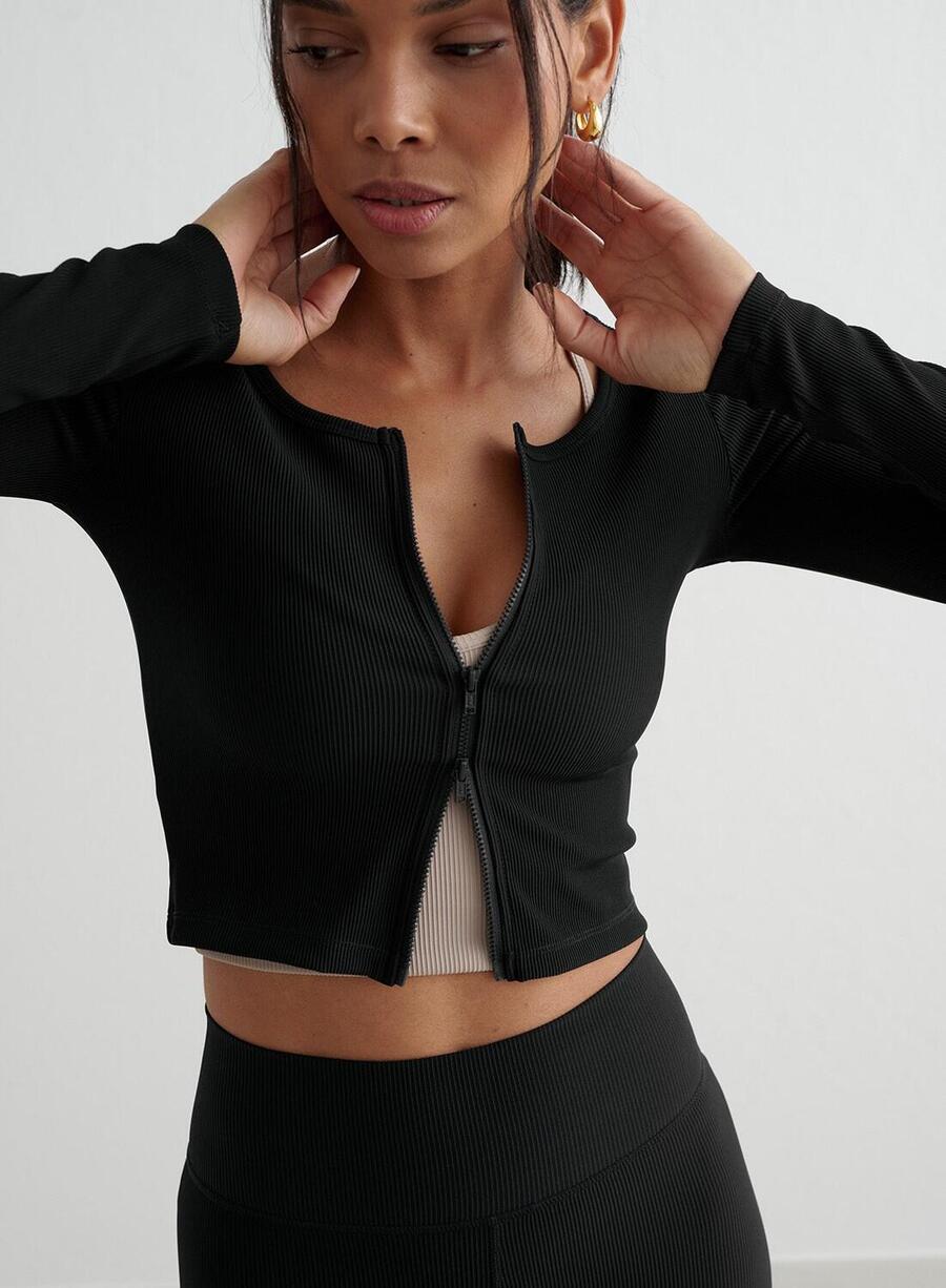 AIM'N Женский кардиган на молнии в рубчик, быстросохнущий, черный
AIM'N Женский кардиган на молнии в рубчик, быстросохнущий, черный