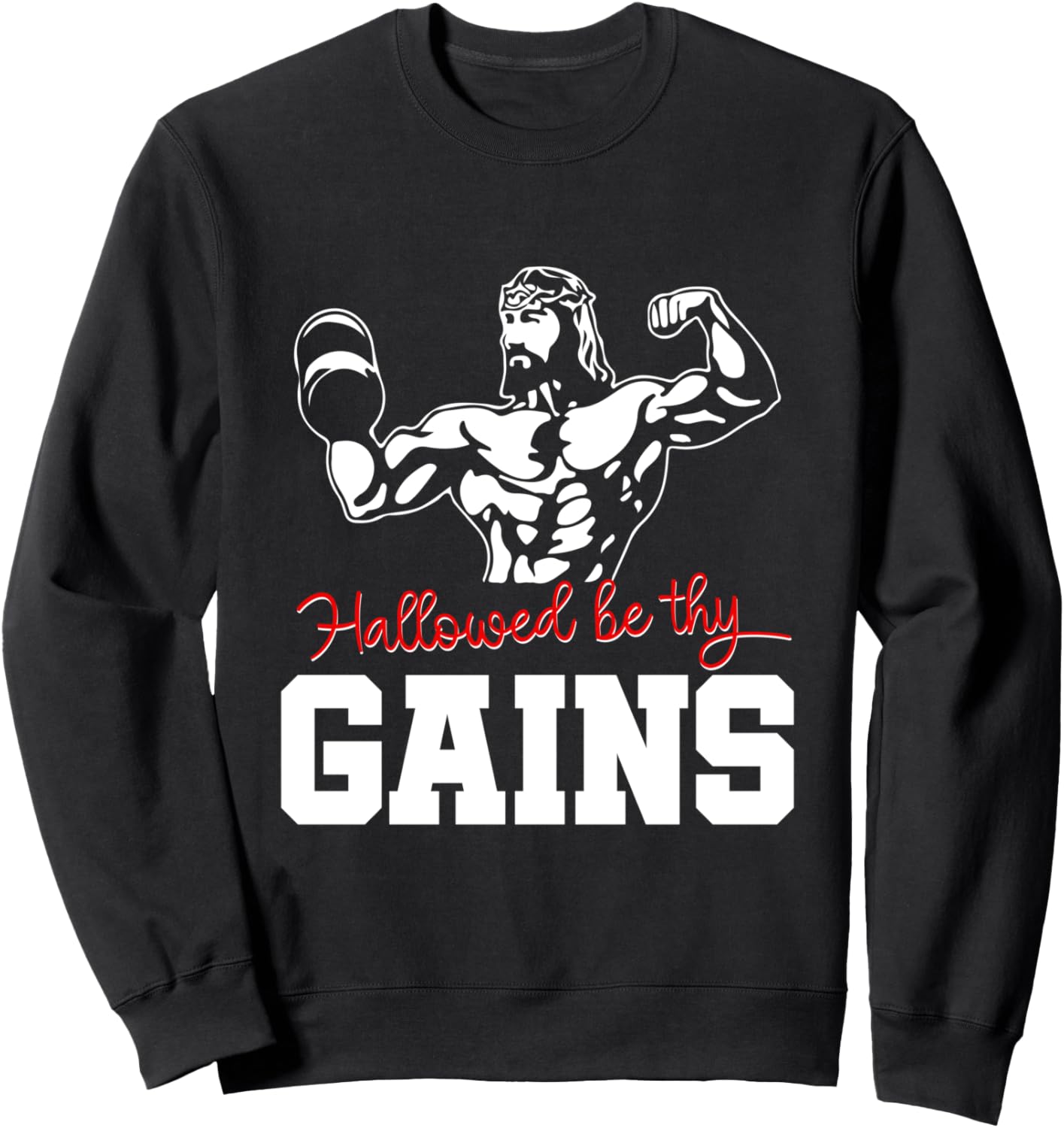 Толстовка для тяжелой атлетики и бодибилдинга «Да будет свята твоя победа, Иисус», черная (черный 19-3911tcx), размер S Funny Gym Workout Fitness Hd0
Толстовка для тяжелой атлетики и бодибилдинга «Да будет свята твоя победа, Иисус», черная (черный 19-3911tcx), размер S Funny Gym Workout Fitness Hd0