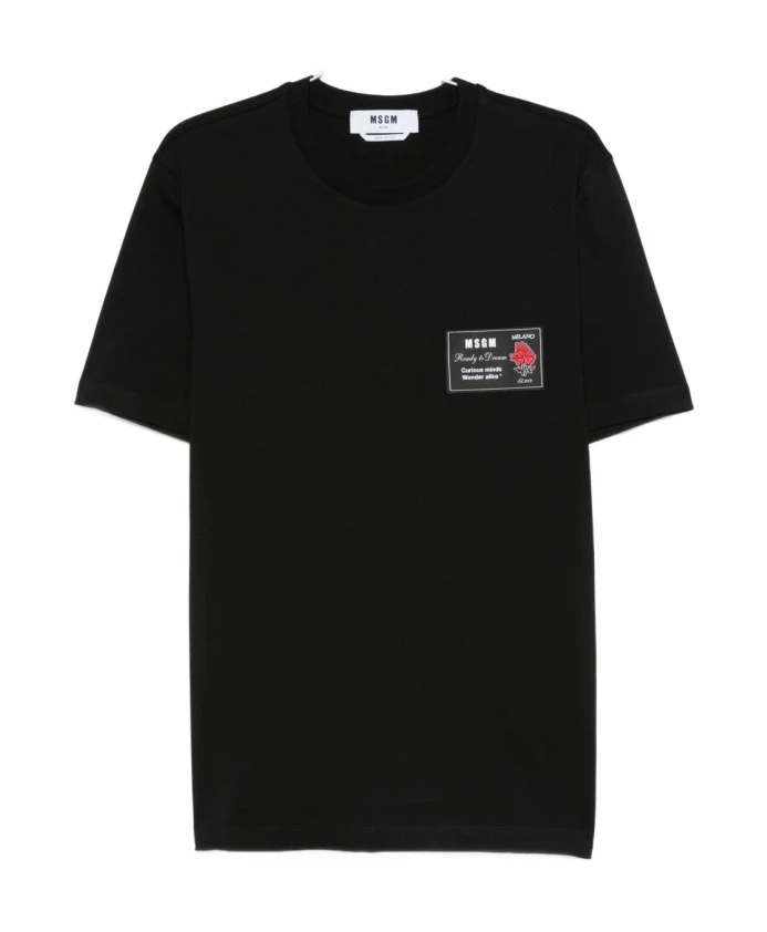 Хлопковая футболка с принтом логотипа, черная Msgm, черный
Хлопковая футболка с принтом логотипа, черная Msgm, черный
