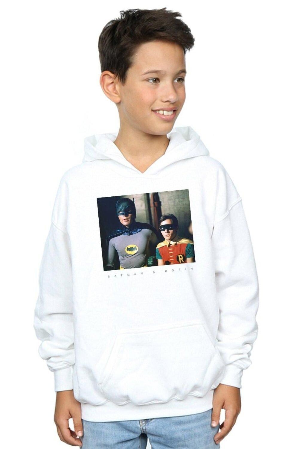 Толстовка с фотографией Dynamic Duo из сериала «Бэтмен» DC Comics, белый
Толстовка с фотографией Dynamic Duo из сериала «Бэтмен» DC Comics, белый