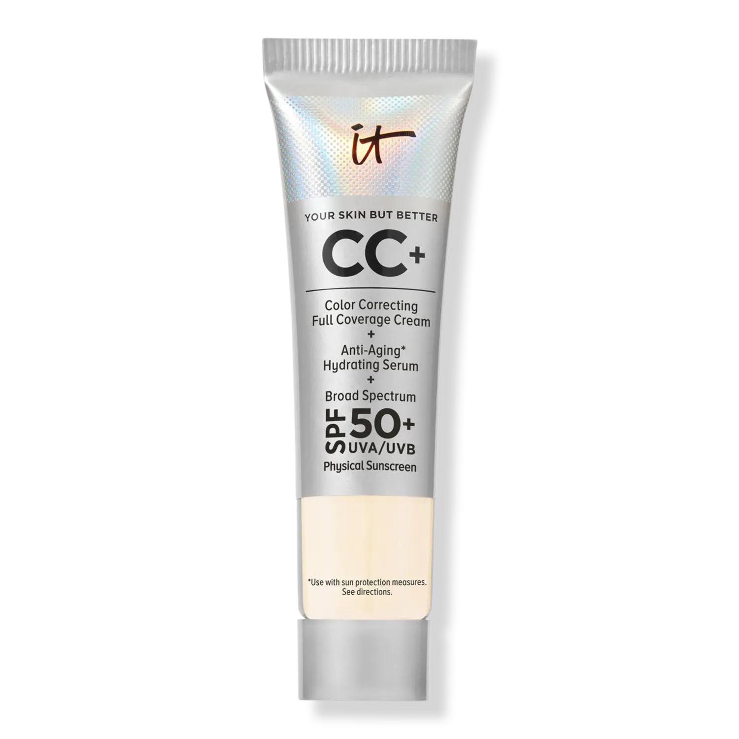 Мини-CC+ крем с SPF 50+ IT Cosmetics, Fair Ivory (fairest warm with yellow undertones)
Мини-CC+ крем с SPF 50+ IT Cosmetics, Fair Ivory (fairest warm with yellow undertones)
