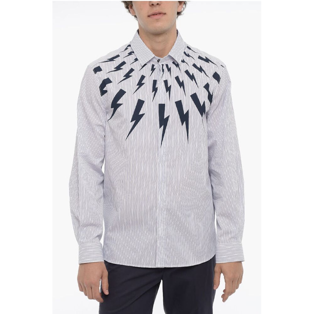 Двухцветная хлопковая рубашка Neil Barrett, Bicolor
Двухцветная хлопковая рубашка Neil Barrett, Bicolor