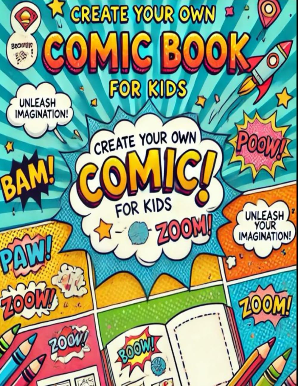 Create Your Own Comic Book: Great for Kids (Independently published)
Create Your Own Comic Book: Great for Kids (Independently published)