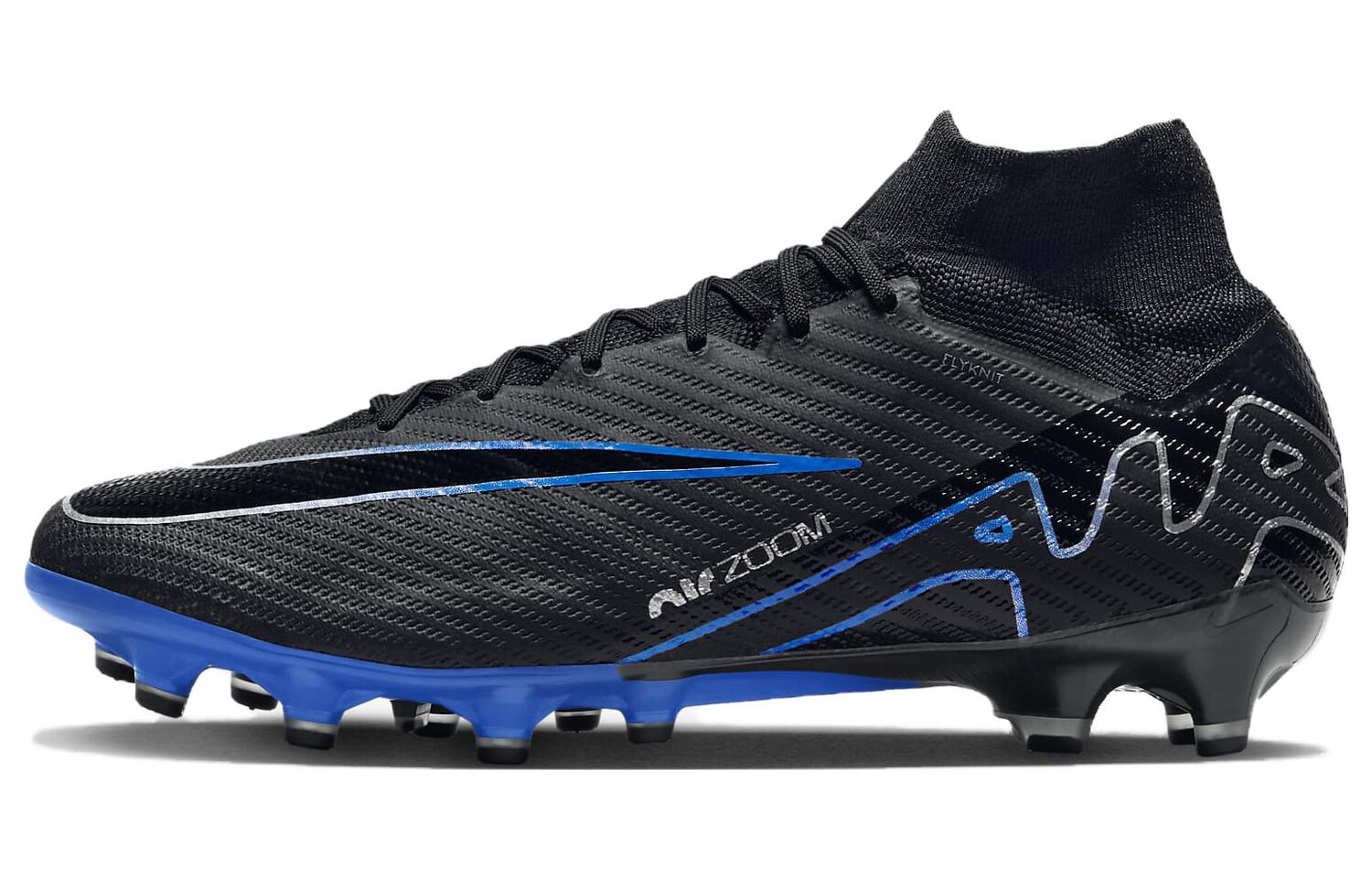 Nike Mercurial Superfly 9 Футбольные бутсы унисекс, Black/Blue 
Nike Mercurial Superfly 9 Футбольные бутсы унисекс, Black/Blue