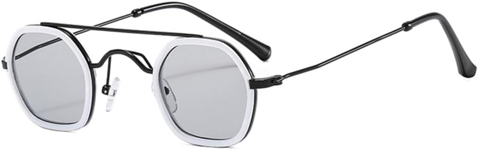 Ретро солнцезащитные очки с двойным лучом Polygon для женщин, прозрачные линзы с градиентом Ocean, защита от УФ-излучения UV400 для мужчин, панк-солнцезащитные очки MTZJH, White
Ретро солнцезащитные очки с двойным лучом Polygon для женщин, прозрачные линзы с градиентом Ocean, защита от УФ-излучения UV400 для мужчин, панк-солнцезащитные очки MTZJH, White