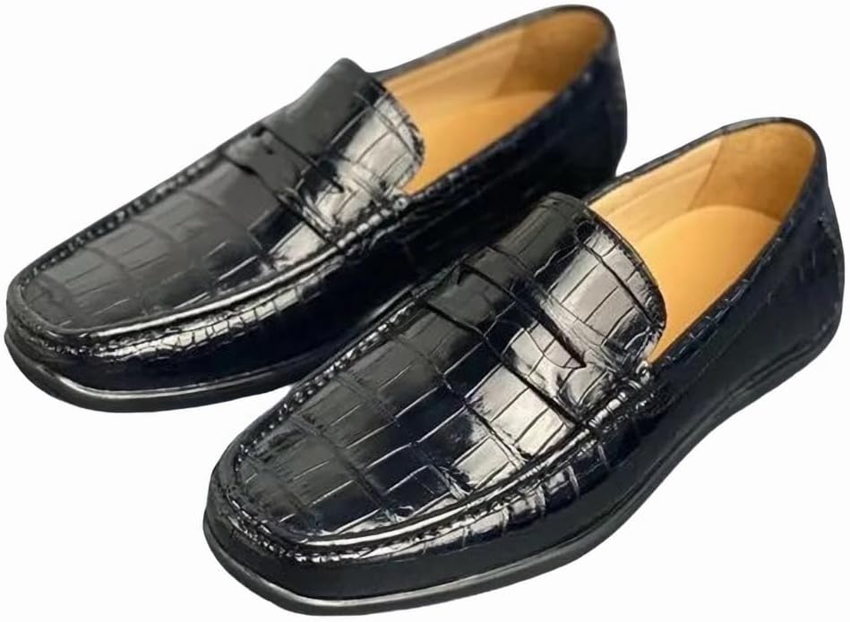 Мужские повседневные мокасины с мягкой подошвой из аутентичной кожи крокодила, черные, с противоскользящей подошвой, из настоящей кожи аллигатора, слипоны Generic
Мужские повседневные мокасины с мягкой подошвой из аутентичной кожи крокодила, черные, с противоскользящей подошвой, из настоящей кожи аллигатора, слипоны Generic