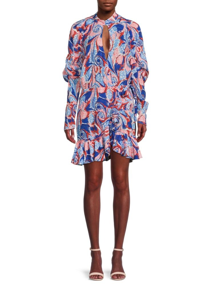 Шелковое платье с принтом Stella Jean, цвет Blue Orange
Шелковое платье с принтом Stella Jean, цвет Blue Orange