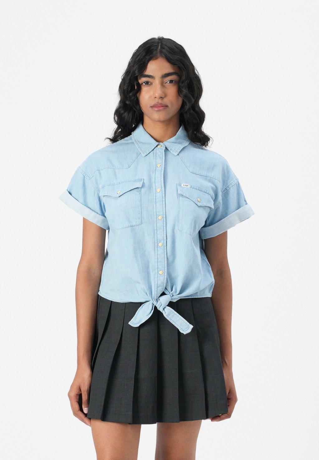 Блузка на пуговицах CROP TIED WESTERN SHIRT Lee, цвет Light Mood 
Блузка на пуговицах CROP TIED WESTERN SHIRT Lee, цвет Light Mood