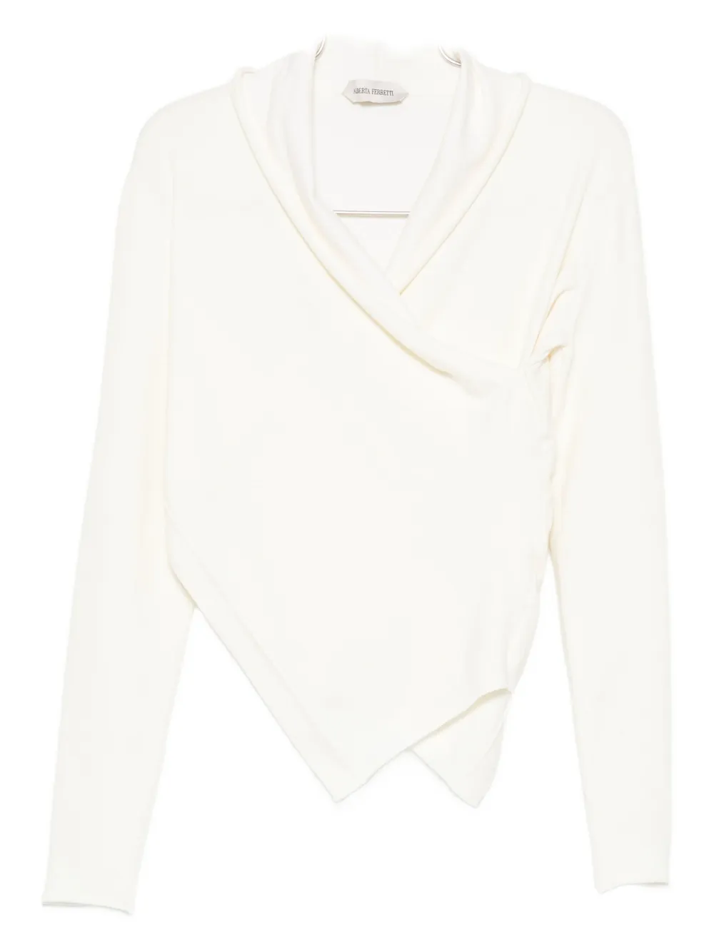 Асимметричный драпированный шерстяной топ Alberta Ferretti, белый
Асимметричный драпированный шерстяной топ Alberta Ferretti, белый