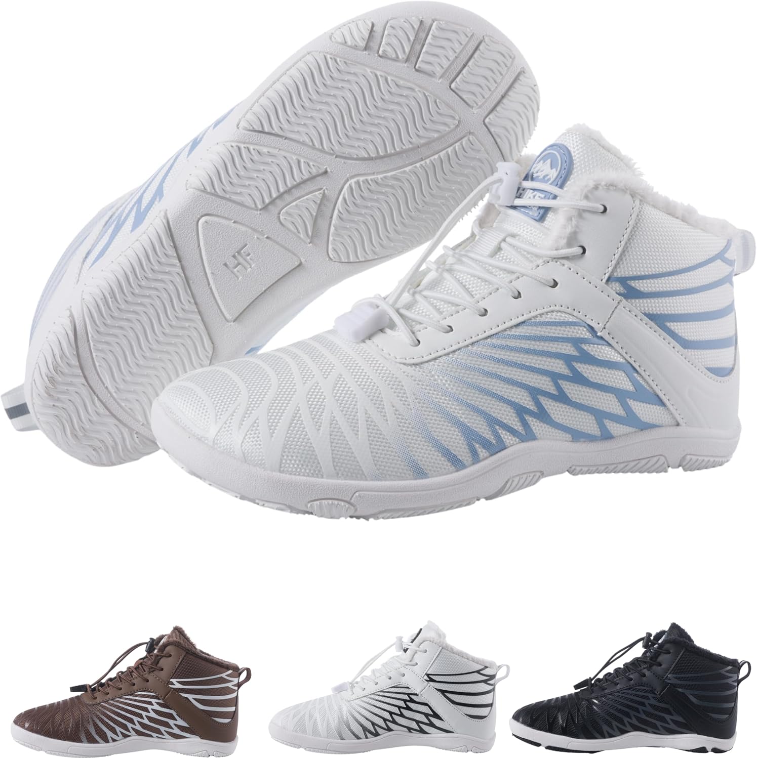 Зимние ботинки для походов Hike Footwear HF Barefoot - Эргономичные поддерживающие зимние ботинки для походов, подошва с нулевым перепадом, широкая носочная часть, инновационный дизайн, унисекс, белый/синий
Зимние ботинки для походов Hike Footwear HF Barefoot - Эргономичные поддерживающие зимние ботинки для походов, подошва с нулевым перепадом, широкая носочная часть, инновационный дизайн, унисекс, белый/синий