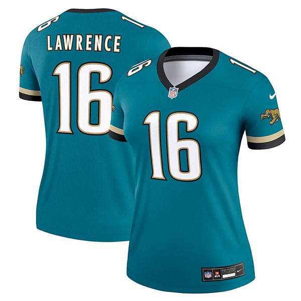Женская футболка Jacksonville Jaguars Trevor Lawrence Prowler Throwback Teal Alternate Legend Player Performance Nike
Женская футболка Jacksonville Jaguars Trevor Lawrence Prowler Throwback Teal Alternate Legend Player Performance Nike