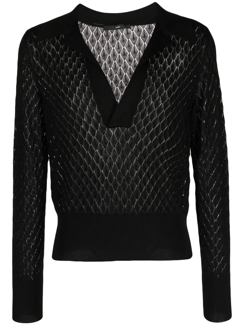 Джемпер с V-образным вырезом SAPIO, черный
Джемпер с V-образным вырезом SAPIO, черный