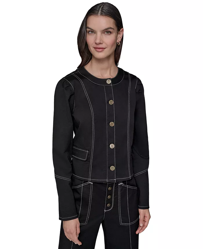 Женская укороченная джинсовая куртка KARL LAGERFELD PARIS, черный
Женская укороченная джинсовая куртка KARL LAGERFELD PARIS, черный