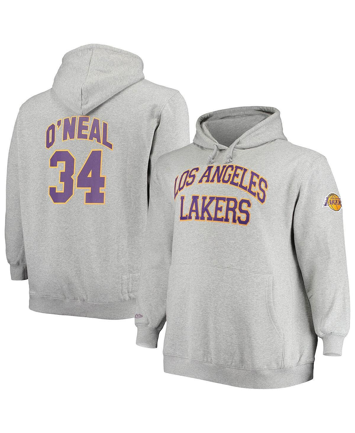 Мужской пуловер с капюшоном Shaquille O'Neal Heather Grey Los Angeles Lakers Big and Tall Name & Number Mitchell & Ness
Мужской пуловер с капюшоном Shaquille O'Neal Heather Grey Los Angeles Lakers Big and Tall Name & Number Mitchell & Ness