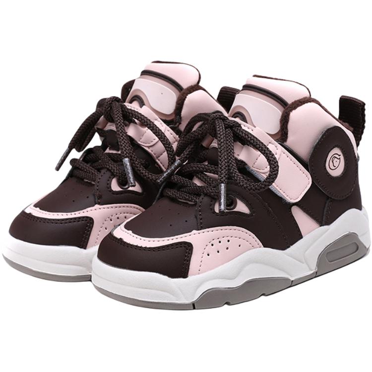 Высокие детские кроссовки для скейтбординга MQD, розовый/коричневый 
Высокие детские кроссовки для скейтбординга MQD, розовый/коричневый