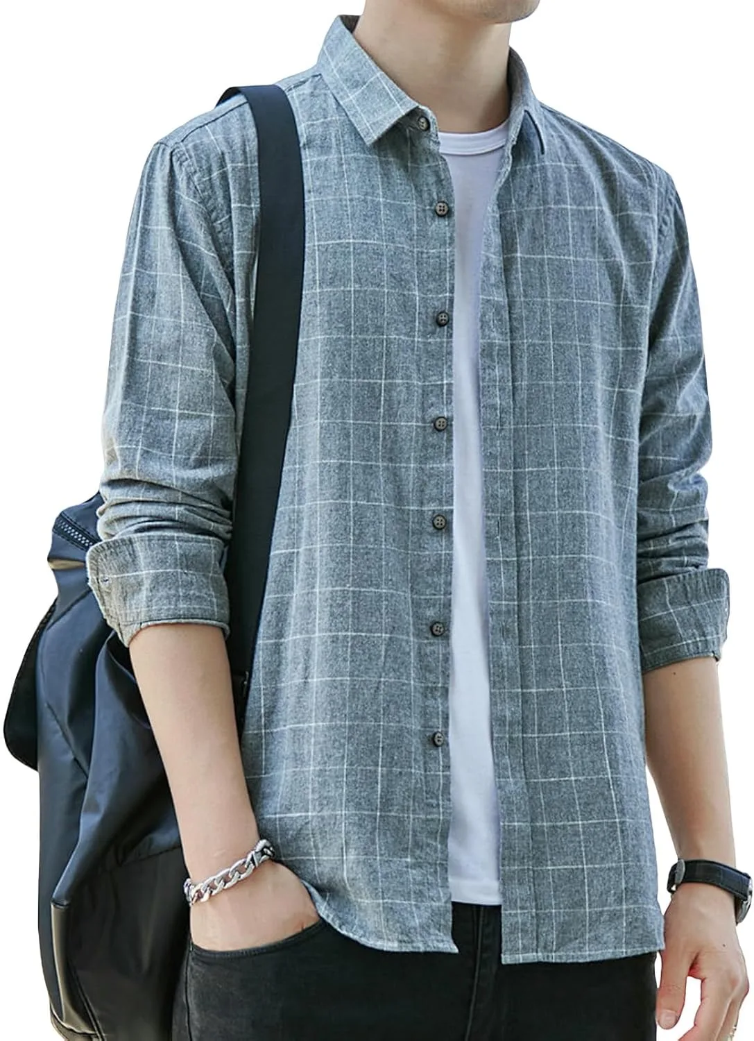 Мужская рубашка в японском стиле с длинным рукавом YEBAITOU
Мужская рубашка в японском стиле с длинным рукавом YEBAITOU