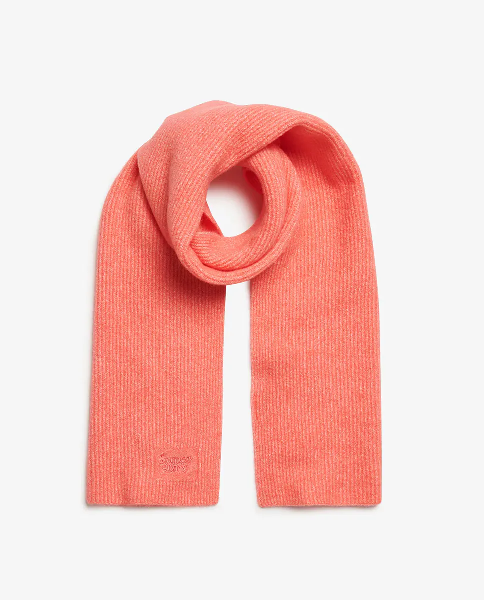 Женский мягкий вязаный шарф в рубчик Superdry, коралловый
Женский мягкий вязаный шарф в рубчик Superdry, коралловый