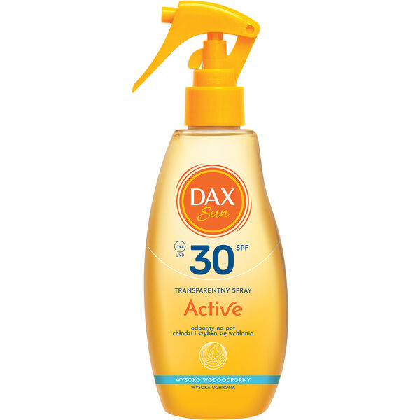 Прозрачный защитный спрей с spf30, 200 мл Dax Sun active
Прозрачный защитный спрей с spf30, 200 мл Dax Sun active