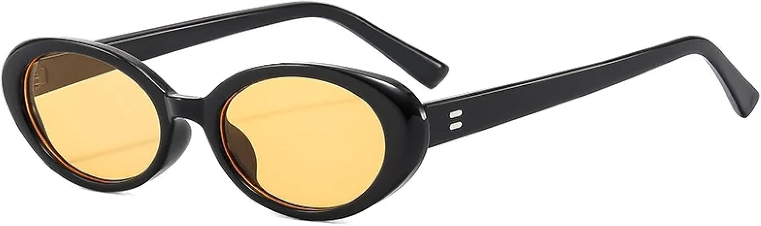 Солнцезащитные очки с защитой от УФ-излучения UV400 | Овальная черная маленькая оправа | Для женщин и мужчин, для занятий спортом на открытом воздухе и вождения DSVIGF, Black Frame Yellow
Солнцезащитные очки с защитой от УФ-излучения UV400 | Овальная черная маленькая оправа | Для женщин и мужчин, для занятий спортом на открытом воздухе и вождения DSVIGF, Black Frame Yellow