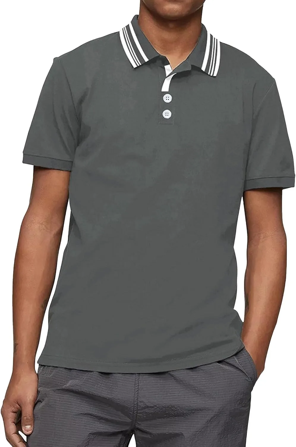 Мужская поло с контрастным воротником PHJTOMK
Мужская поло с контрастным воротником PHJTOMK