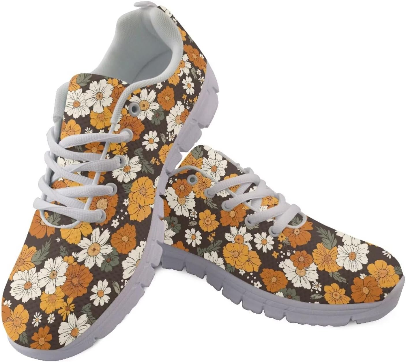 Женские кроссовки для бега и зала на шнуровке, для ходьбы и походов, легкие и дышащие кроссовки для мужчин и женщин Getelinseng, Retro Groovy Cottagecore Floral
Женские кроссовки для бега и зала на шнуровке, для ходьбы и походов, легкие и дышащие кроссовки для мужчин и женщин Getelinseng, Retro Groovy Cottagecore Floral