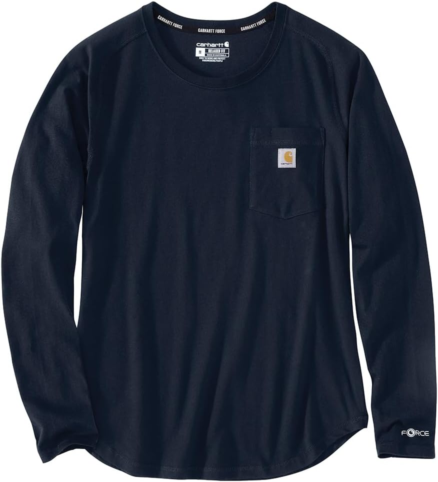 Женская футболка Carhartt Force свободного кроя средней плотности с длинными рукавами и карманами 105814, Navy
Женская футболка Carhartt Force свободного кроя средней плотности с длинными рукавами и карманами 105814, Navy