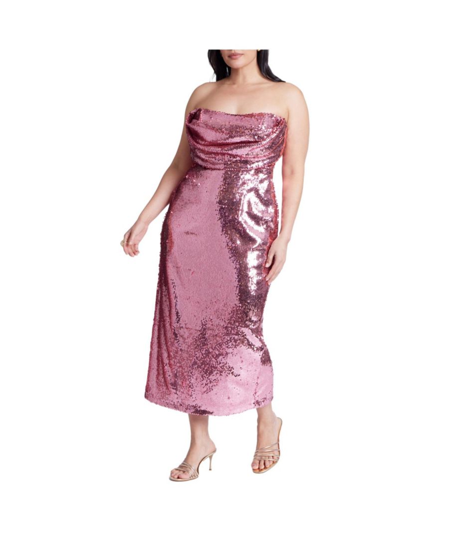 Женское платье с корсетным лифом и пайетками ELOQUII, Pink power
Женское платье с корсетным лифом и пайетками ELOQUII, Pink power