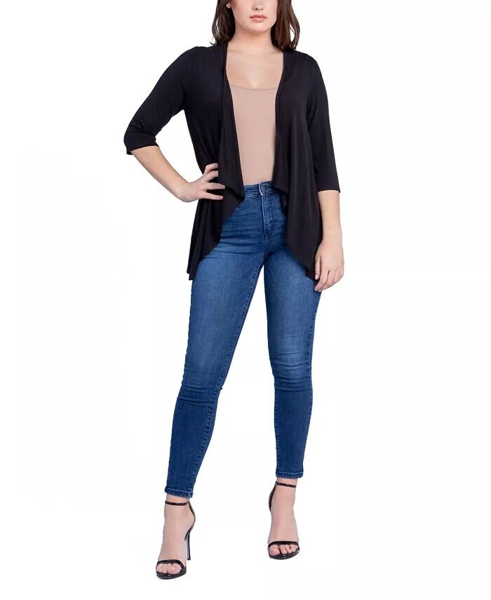 Женский кардиган с открытыми передними рукавами и рукавами до локтя 24seven Comfort Apparel, черный
Женский кардиган с открытыми передними рукавами и рукавами до локтя 24seven Comfort Apparel, черный