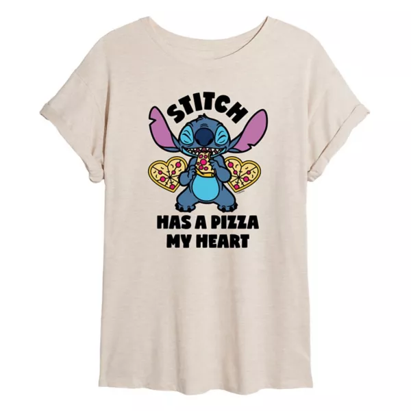 Футболка большого размера «Пицца, мое сердце» от Лило и Стича для младших классов Disney, бежевый
Футболка большого размера «Пицца, мое сердце» от Лило и Стича для младших классов Disney, бежевый