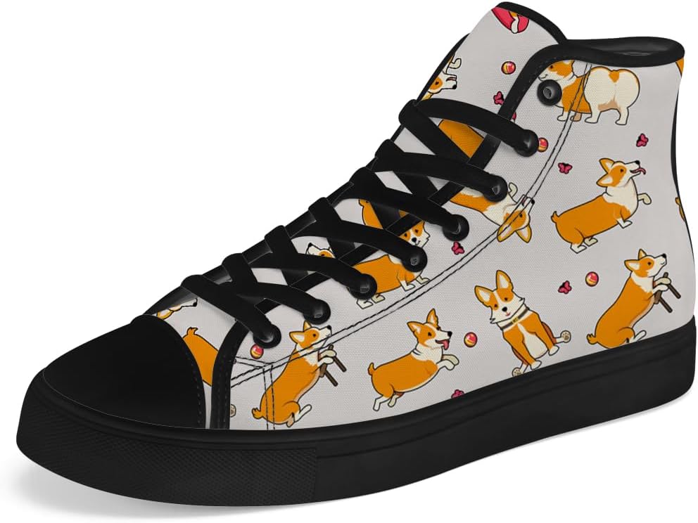 Высокие кеды на шнуровке с принтом корги для мужчин и женщин, милые повседневные кроссовки с рисунком мультяшной собаки, подарок для мальчиков и девочек Chebing, оранжевый
Высокие кеды на шнуровке с принтом корги для мужчин и женщин, милые повседневные кроссовки с рисунком мультяшной собаки, подарок для мальчиков и девочек Chebing, оранжевый